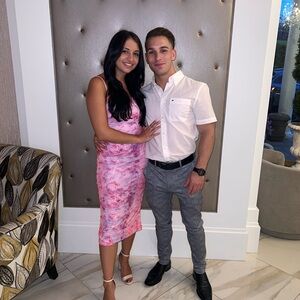 Pink Multicolor midi Dress